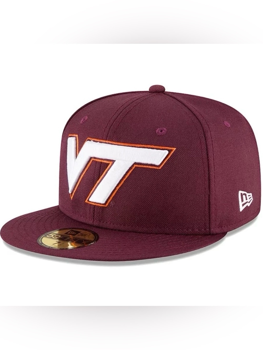 Virginia Tech Hokies New Era 59FIFTY Fitted Hat Chicago Maroon Men’s 7 3/8 NWT